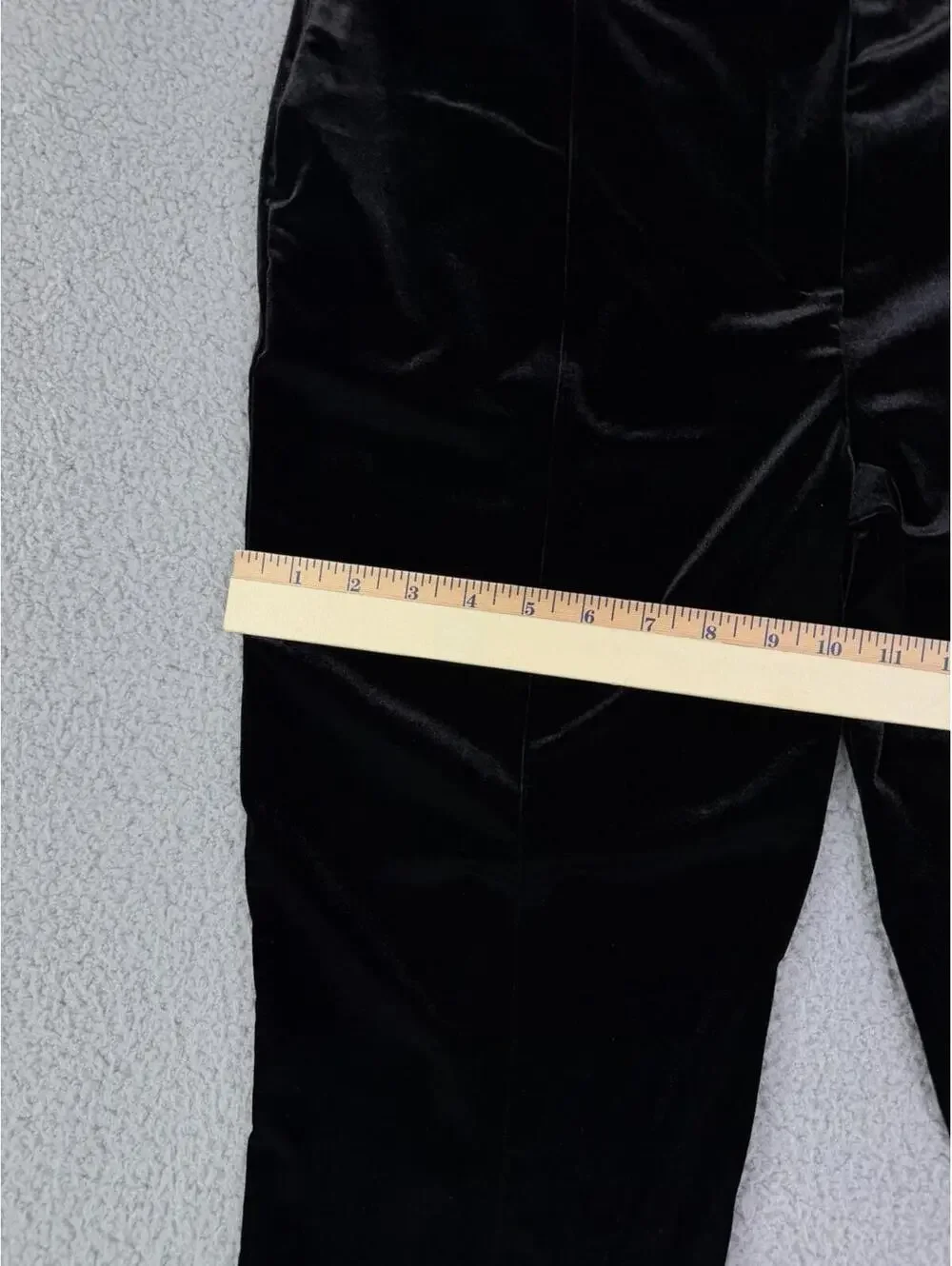 Anatomie Stretch Velvet Slim Leg Black Pants Women's L (34x29) High Rise - Picture 6 of 15